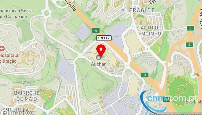 Auchan Alfragide -  Mapa - Carnaxide