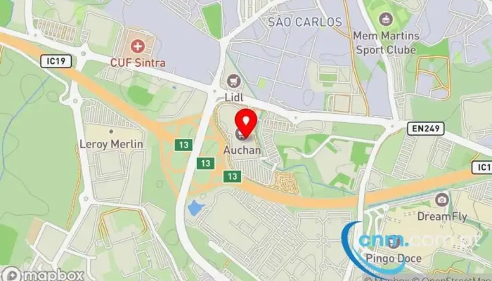 Auchan Sintra -  Mapa - Mem Martins