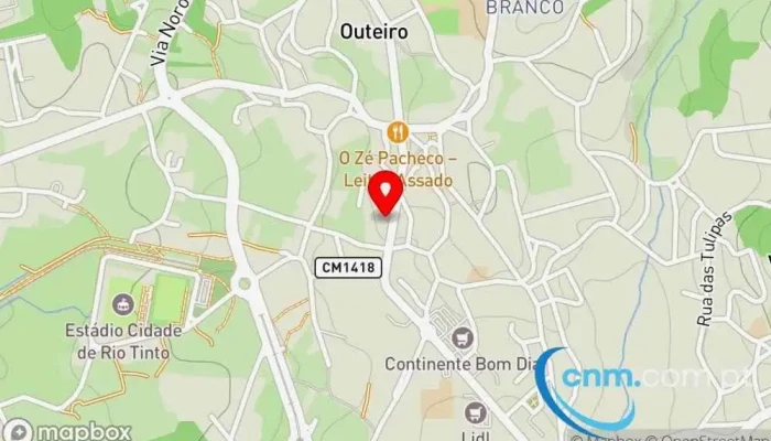mapa de CTT de Baguim do Monte Correios em Baguim do Monte