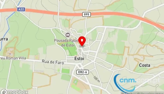 mapa de Estoi CTT Correios em Faro