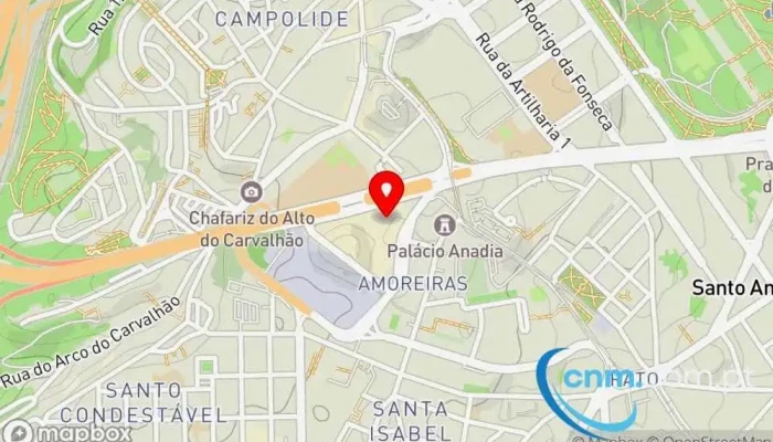 Gant Amoreiras -  Mapa - Lisboa
