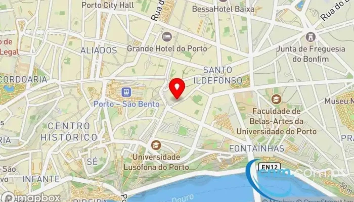 mapa de Loja CTT Correios em Porto