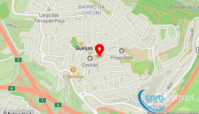 Loja Ctt -  Mapa - Queijas