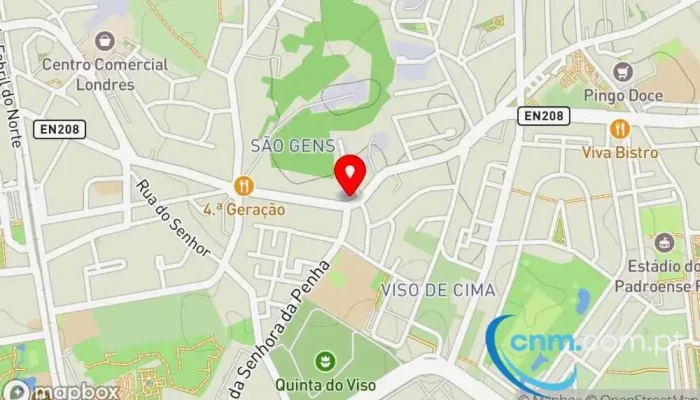 mapa de Ponto CTT Correios em Sra. da Hora