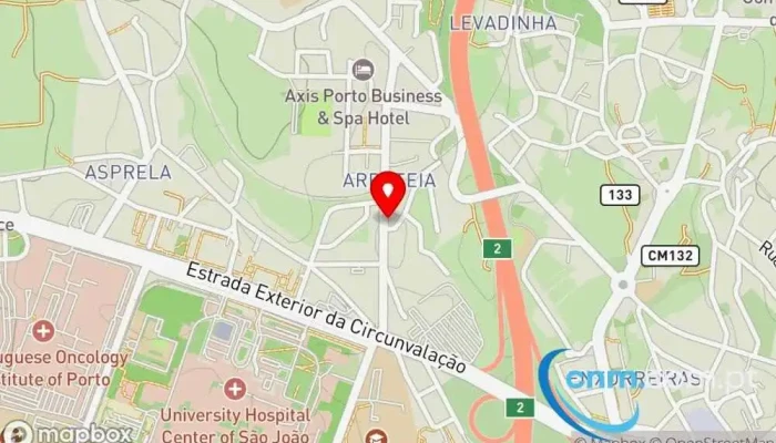 mapa de Ponto CTT Correios em Pedrouços