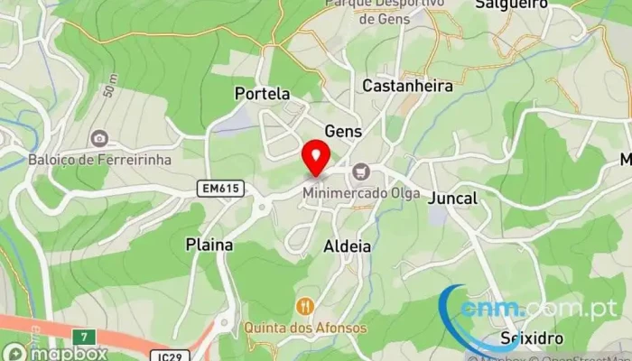 mapa de Ponto CTT Correios em Foz do Sousa