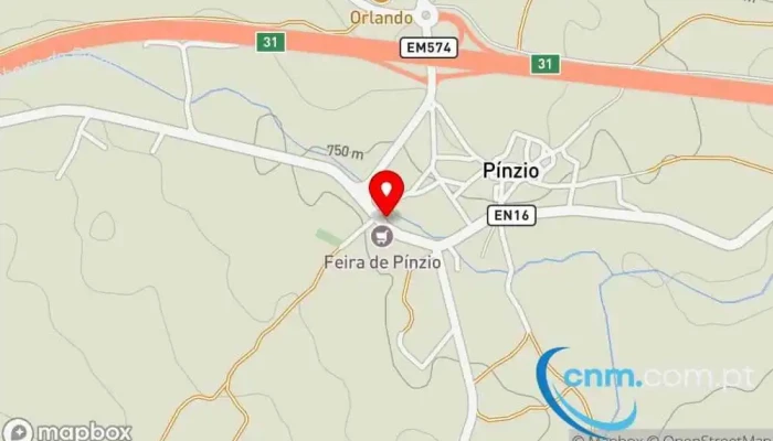 Ponto Ctt -  Mapa - Estrada Nacional 16, 25