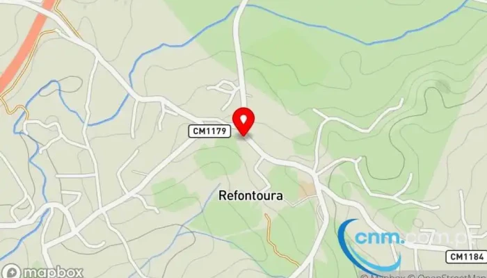 mapa de Posto de Correios de Refontoura Correios em Refontoura