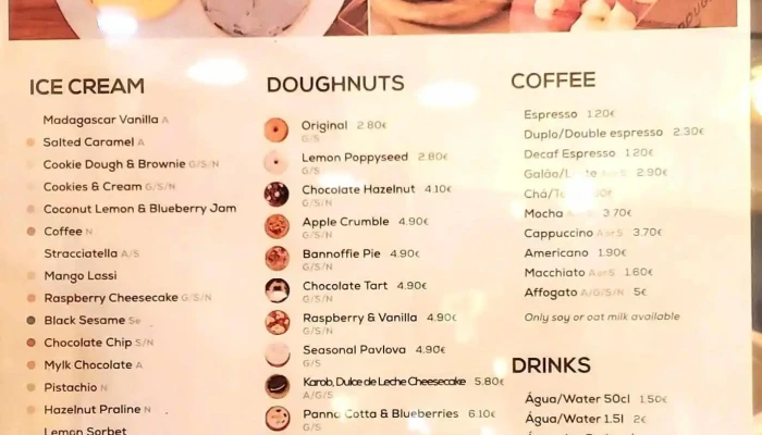 Scoop N Dough Cardapio - Lisboa